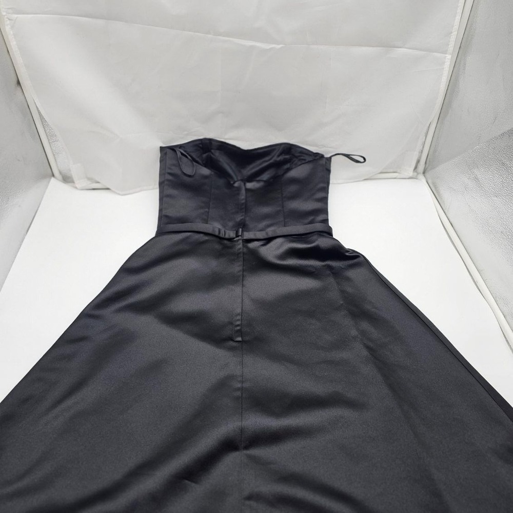 Jessica Mcclintock Sexy Little Black Dress Strapless Sz 8 Dinner Holiday Party - Picture 2 of 10